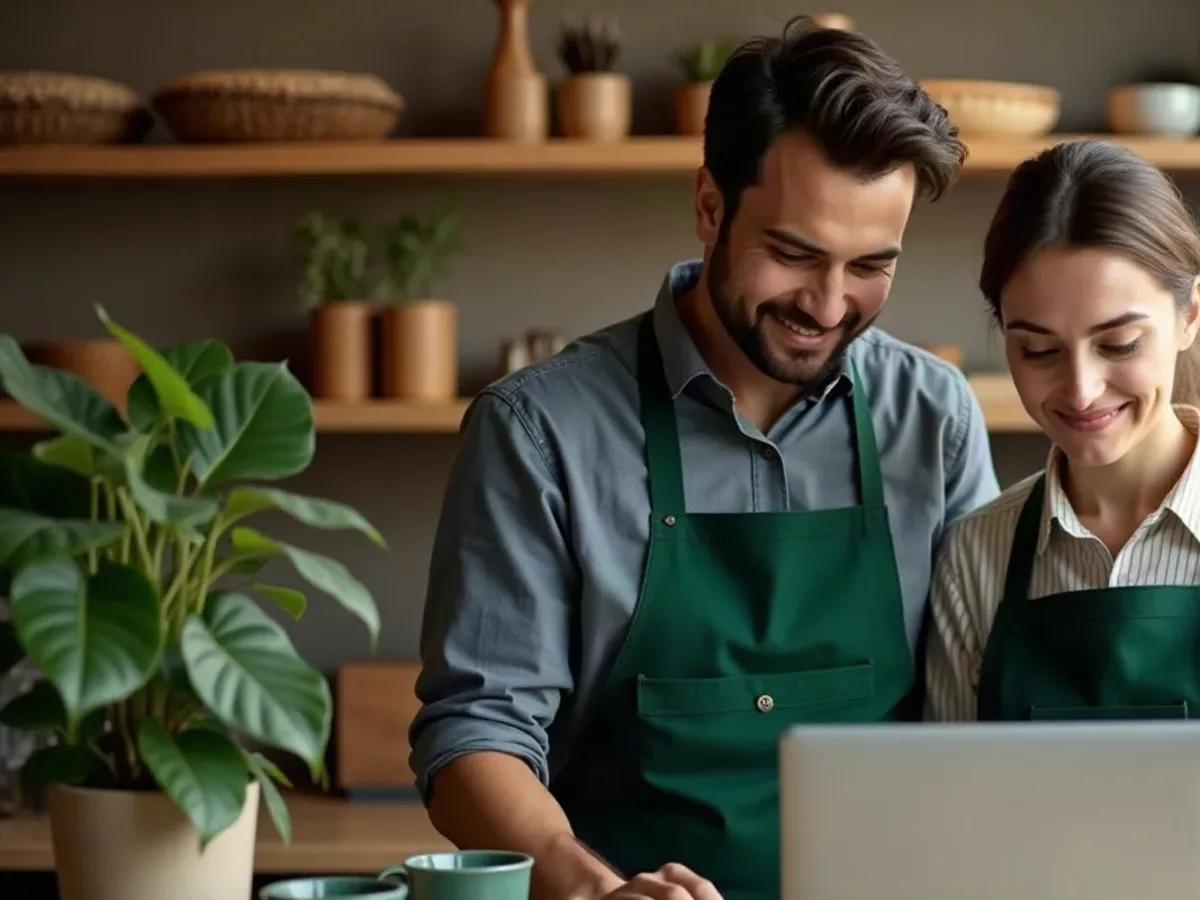 Η ομάδα της Smardoo εργάζεται σε φωτεινό χώρο μικρής επιχείρησης